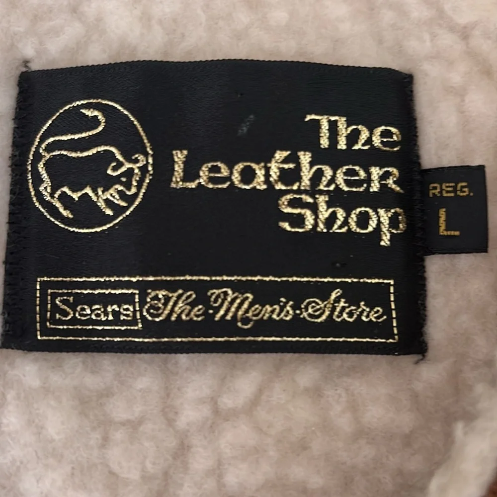 Vintage Sears ‘The Leather Shop’ Brown Suede Shearling-Lined Men's Vest. Size L